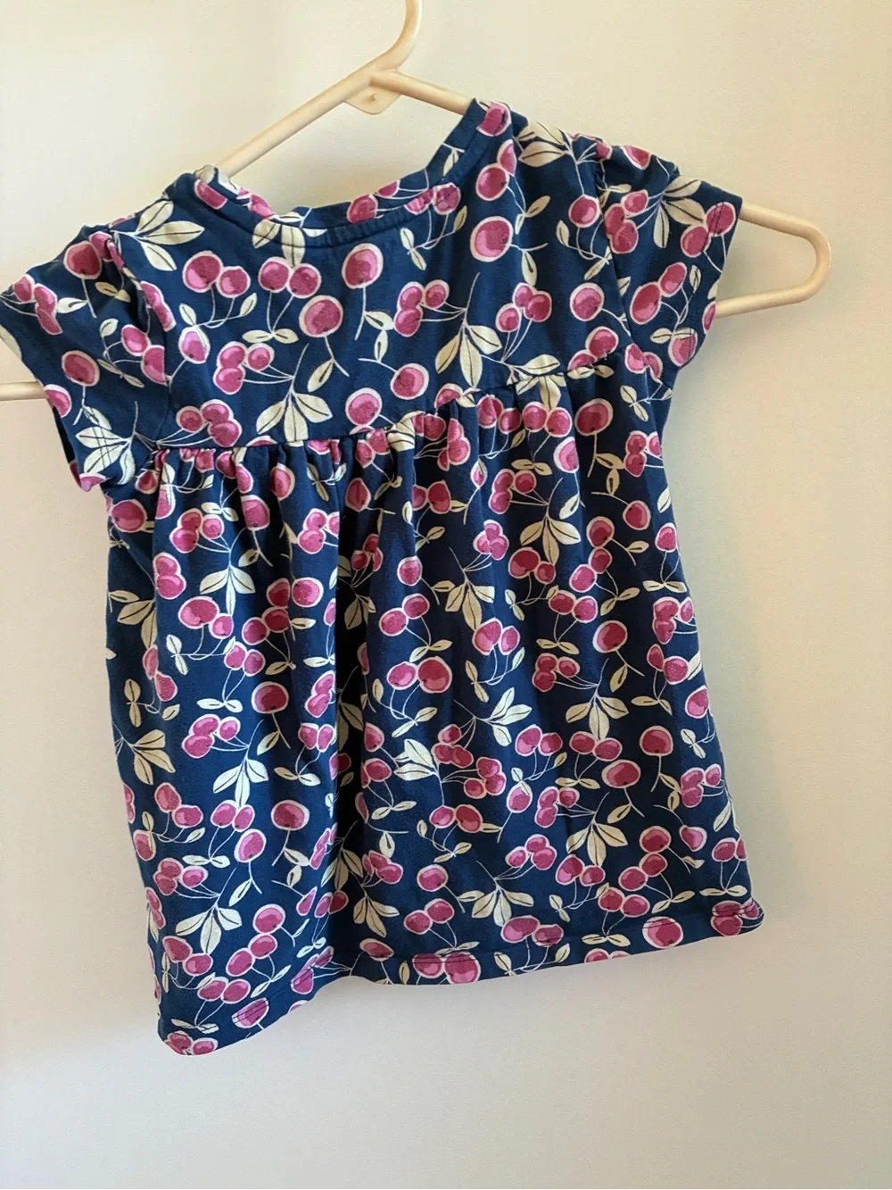 GAP Navy Top with Pink Cherry Print